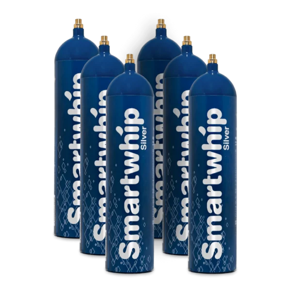 Smartwhip-Silver-N2O-Cylinder-580g-6-pieces-600x600-1 Cartouche de crème chantilly Smart - Image 1